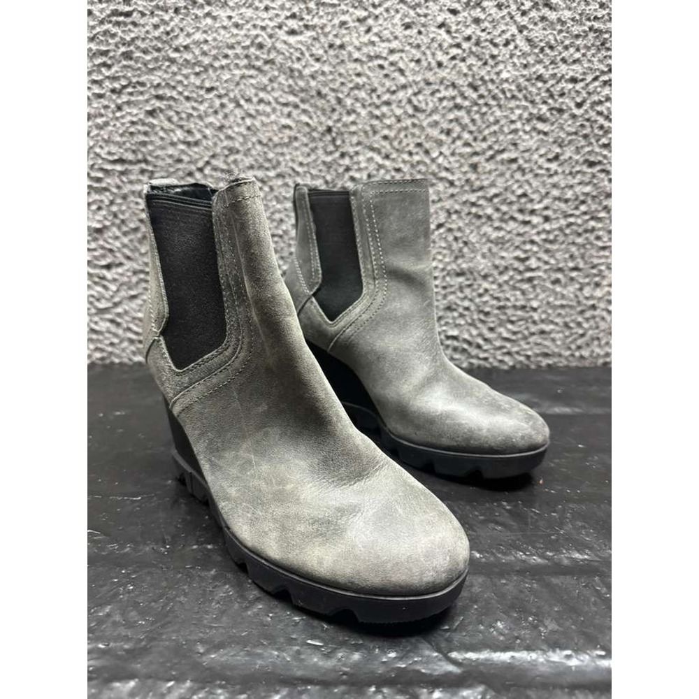 Sorel Joan Uptown Suede Pull On Chelsea Boots Grey NL3788-052 Womens Size 6.5 US